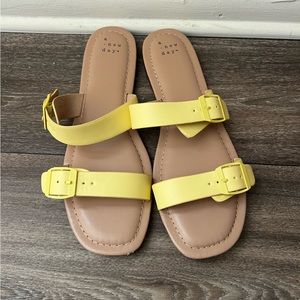 Yellow flip flops